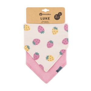 PETITE&MARS Nyálkendő Luke 2 db Beige Strawberies&Dusty Rose 3hó+ -412820