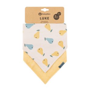 PETITE&MARS Nyálkendő Luke 2 db Beige Pears&Intense Ochre 3hó+ - (412819)