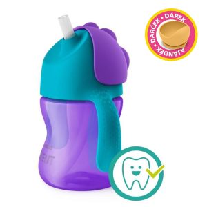 Philips AVENT SCF796/02 Itatópohár rugalmas szívószállal 200ml lányos+ajándék (2016809)