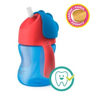 Philips AVENT SCF796/02 Itatópohár rugalmas szívószállal 200ml fiús+ajándék (2016816)
