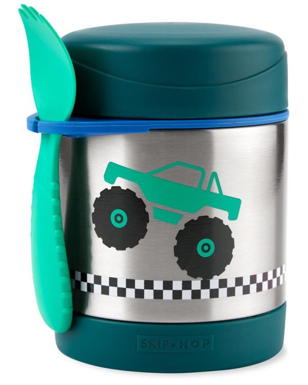SKIP HOP Zoo Ételtároló termosz kanállal/villával Monster Truck 325 ml, 3 éves kortól (9Q336210)
