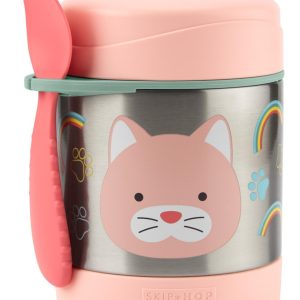 SKIP HOP Zoo Ételtároló termosz kanállal/villával Macska 325 ml, 3 éves kortól (9Q337210)