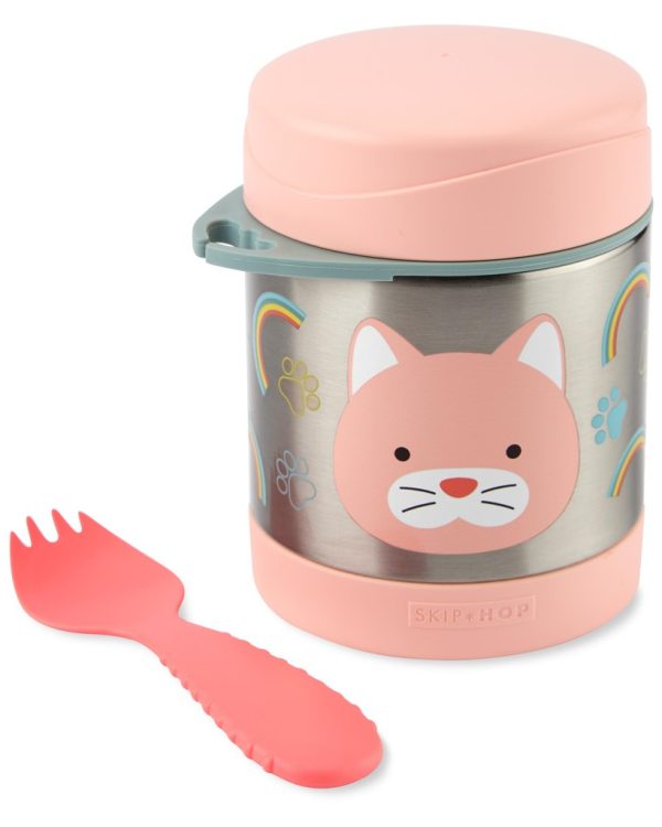 SKIP HOP Zoo Ételtároló termosz kanállal/villával Macska 325 ml, 3 éves kortól (9Q337210) - Image 2