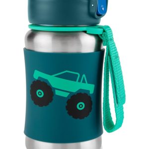 SKIP HOP Spark Style Rozsdamentes acél szívószálas vizespalack Monster Truck 12m+ (9R161010)