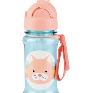 SKIP HOP Zoo tritan Palack szívószállal 355ml Cica 12m+ (9R407210)