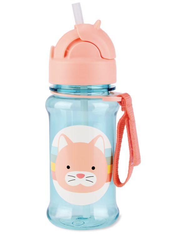 SKIP HOP Zoo tritan Palack szívószállal 355ml Cica 12m+ (9R407210)