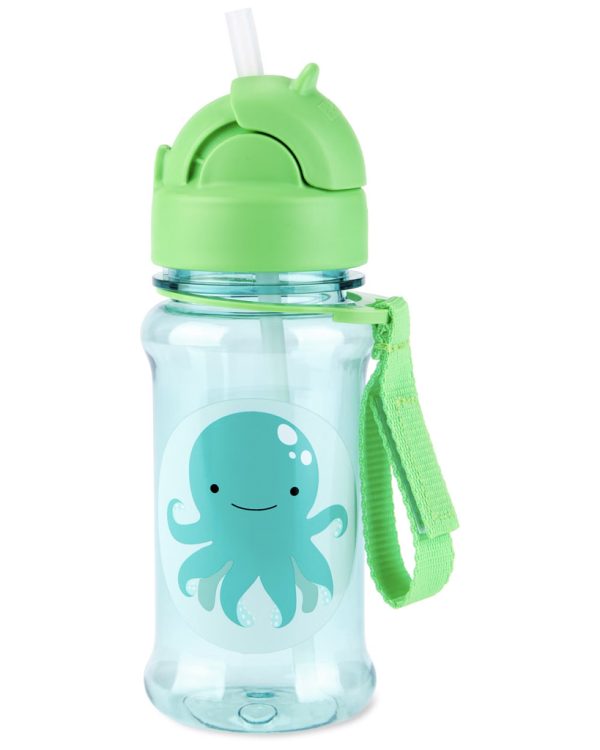 SKIP HOP Zoo tritan Palack szívószállal 355ml Polip12m+ (9R837410)