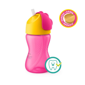 Philips AVENT SCF798/02 Itatópohár rugalmas szívószállal 300ml lányos+ ajándék (2016823)