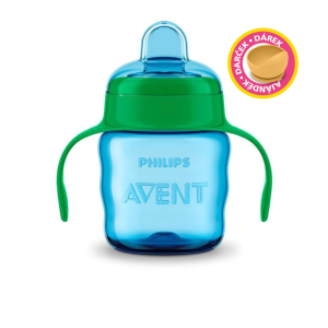 Philips AVENT SCF551/03 Itatópohár Classic 200 ml itatófüllel fiús+ajándék (2016793)