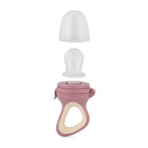 PETITE&MARS Szilikon gyümölcs etető cumi Fruzi Rose&Sand 6hó+ - 581798