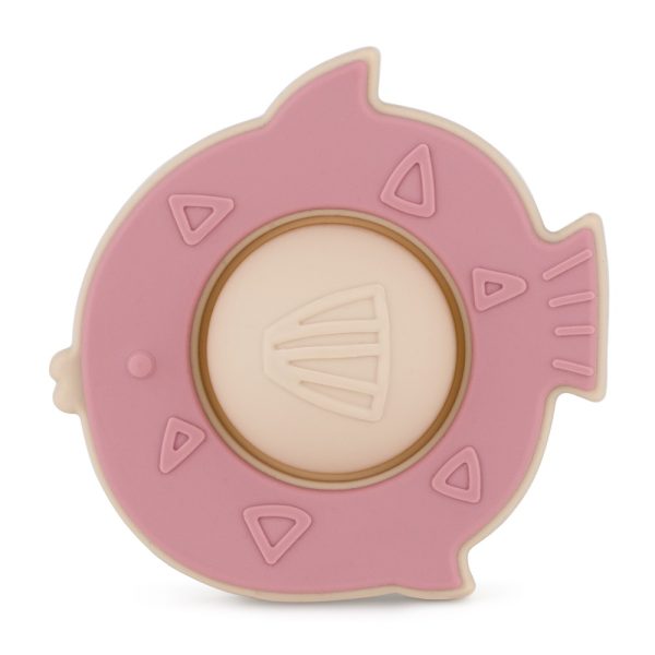 PETITE&MARS Szilikon játék Fish Fiona Dusty Rose 6hó+ -612820