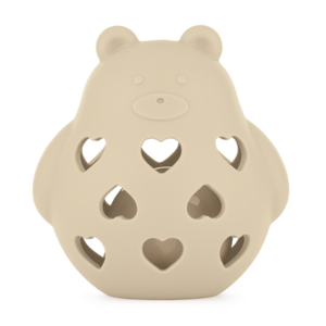 PETITE&MARS Szilikon játék csörgővel Bear Basil Desert Sand 0m+ -(606818)