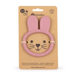 PETITE&MARS Szilikon rágóka Bunny Dusty Rose 0m+ -(723820)