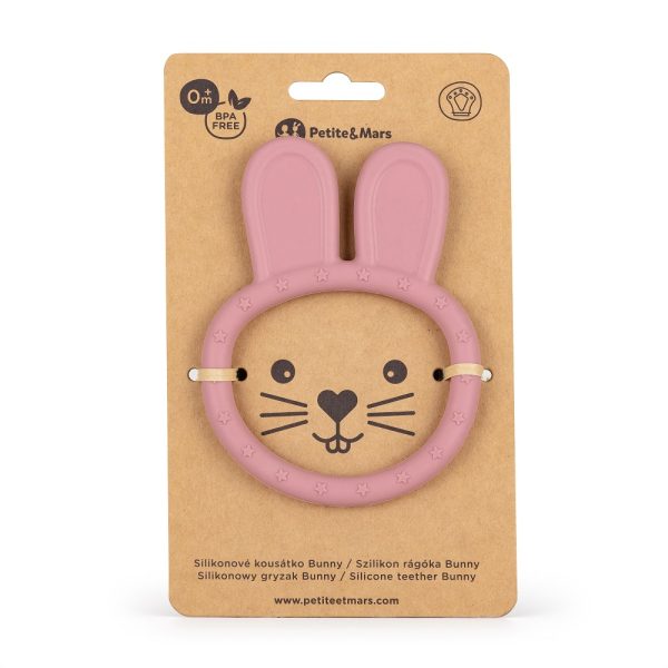 PETITE&MARS Szilikon rágóka Bunny Dusty Rose 0m+ -(723820)