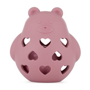 PETITE&MARS Szilikon játék csörgővel Bear Basil Dusty Rose 0m+ -(606820)