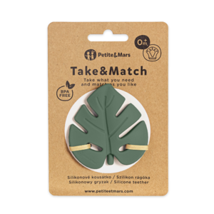 PETITE&MARS Szilikon rágóka TAKE&MATCH Misty Green 0m+ - 701817