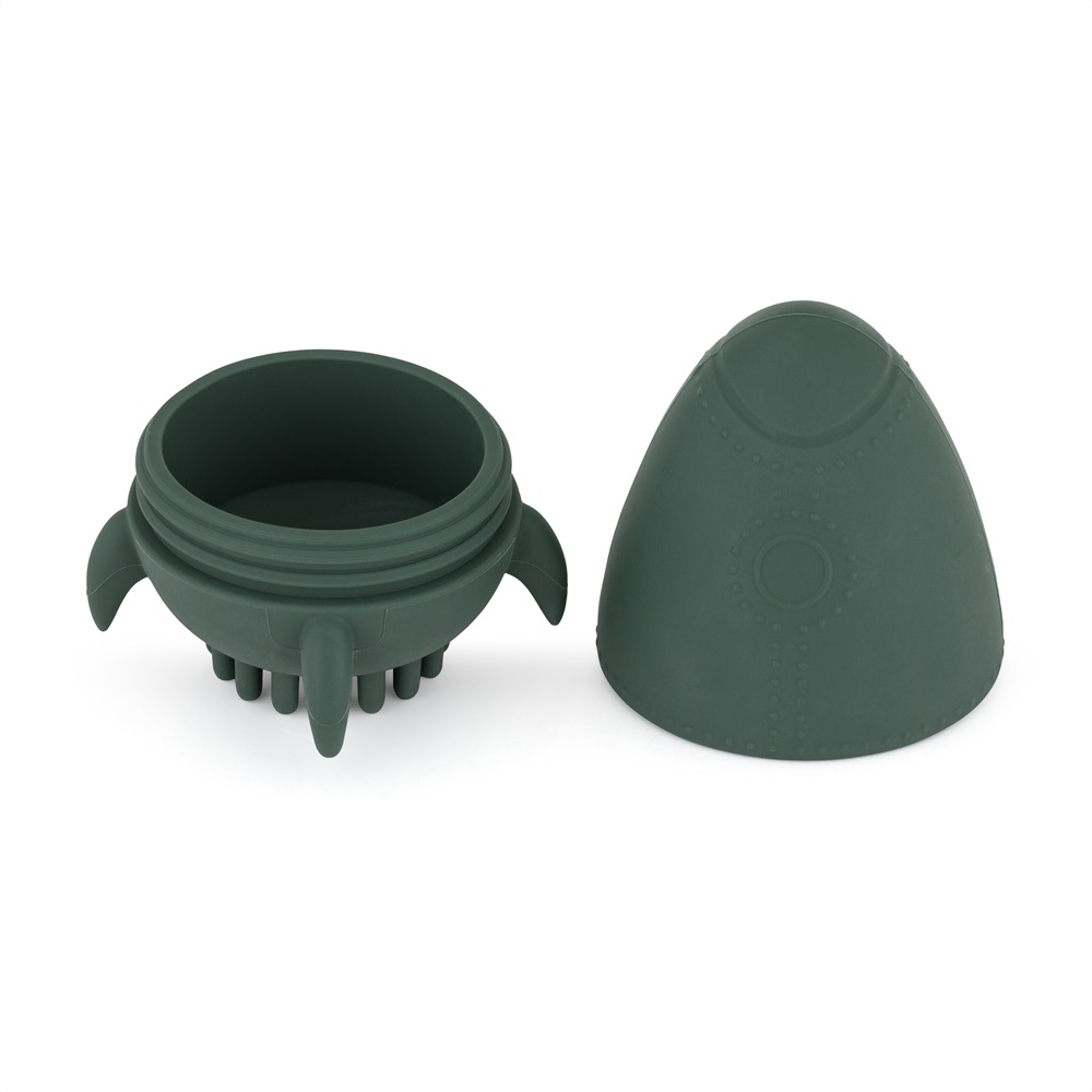 PETITE&MARS Szilikon fürdőjáték kefével Splashy Rocket Misty Green - 607817 - Image 2