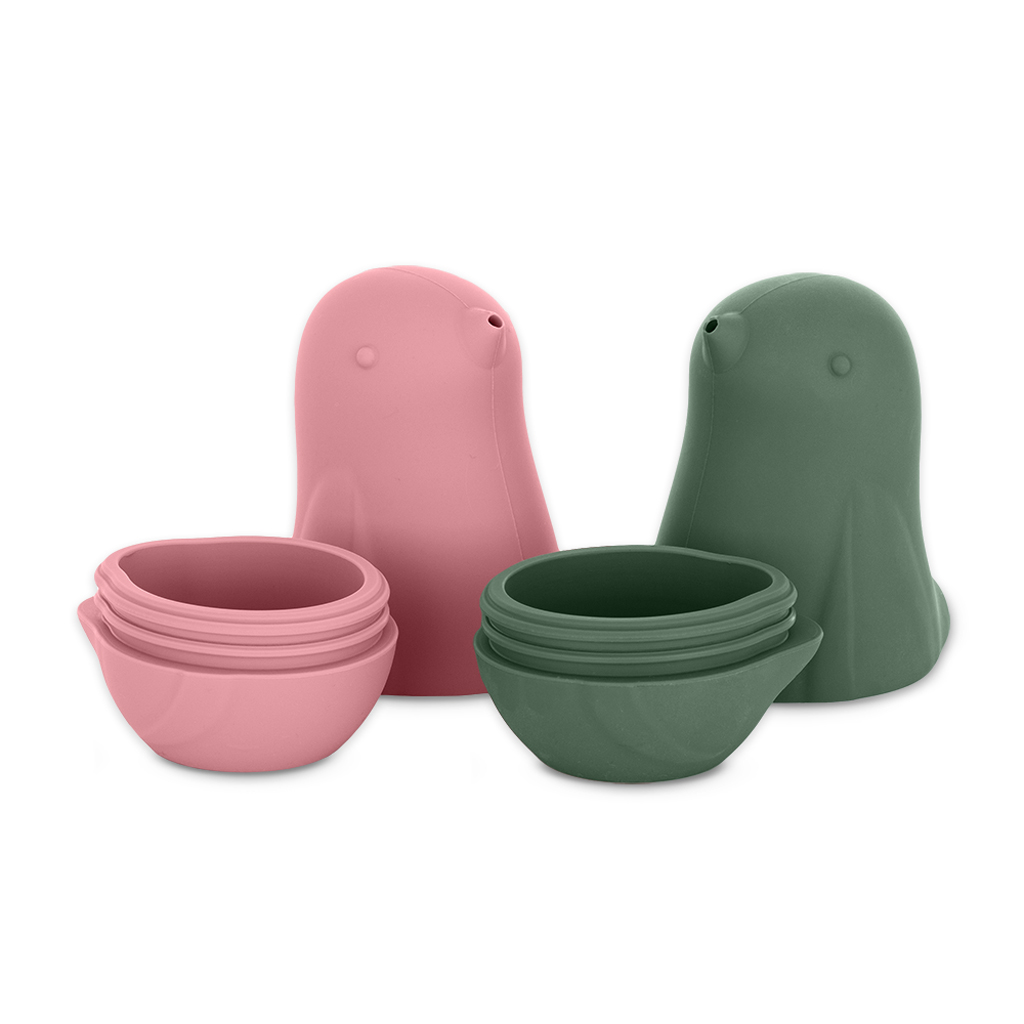 PETITE&MARS Szilikon fürdőjáték Love birds Rose Green 6hó+ -602836 - Image 3
