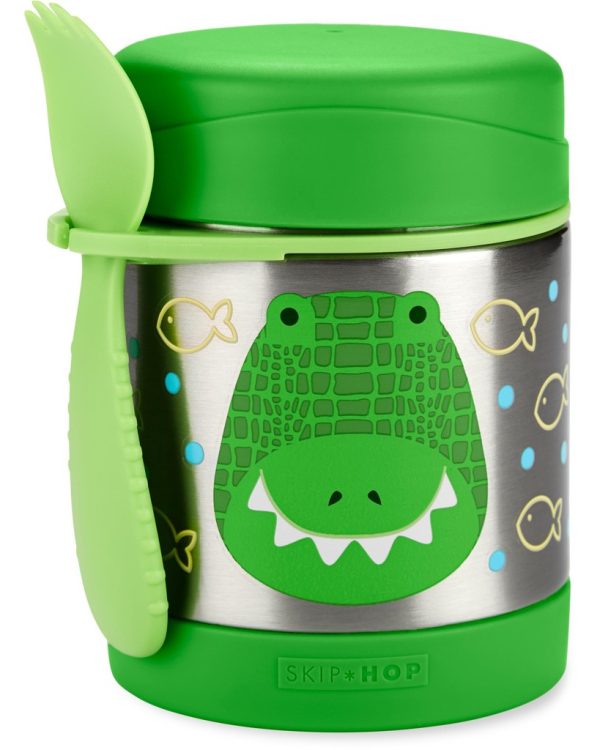 SKIP HOP Zoo Ételtermosz kanál/villával Krokodil325 ml, 3év+ (9M931410)