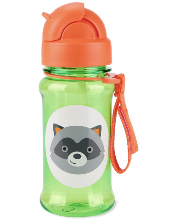 SKIP HOP Zoo tritan Palack szívószállal 355ml Mosómedve12m+ (9R407310)
