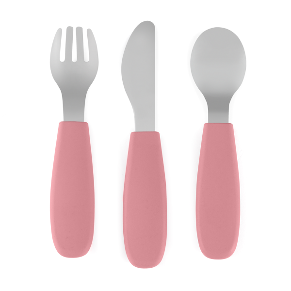 PETITE&MARS Rozsdamentes acél evőeszközkészlet Take&Match Dusty Rose 12m+ (727820)