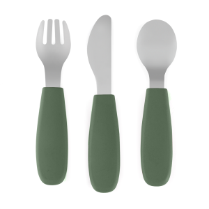 PETITE&MARS Rozsdamentes acél evőeszközkészlet Take&Match Misty Green 12m+ (727817)