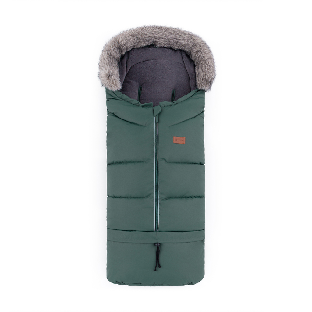PETITE&MARS Téli szett Arctic 4in1 bundazsák + kézmelegítő kesztyű babakocsira Furry Veritable Khaki - Image 3
